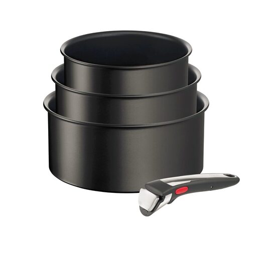 Katlu komplekts 3gab, Tefal, Melns, L39594