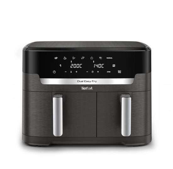 Karšto oro gruzdintuvė Tefal Dual Easy Fry & Grill , Air Fryer 11 L, Juoda