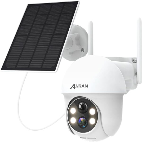 Bezvadu video novērošanas kamera 360° ar saules paneli ANRAN, Q1, 2K, IP65, 5200mAh, 2.4 G